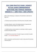 BCLE 2000 PRACTICE EXAM &vert; NEWEST ACTUAL EXAM COMPREHENSIVE  QUESTIONS AND VERIFIED ANSWERS  GRADED A&plus; &vert; 100&percnt; PASS &vert; 2025 UPDATE&excl;