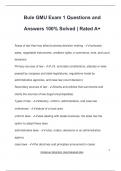 Bule GMU Exam 1 Questions and Answers 100&percnt; Solved &vert; Rated A&plus;