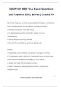BULW 301 UTK Final Exam Questions and Answers 100&percnt; Solved &vert; Graded A&plus;