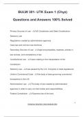 BULW 301 Exam PACKAGE DEAL QUESTIONS WITH 100&percnt; CORRRECT ANSWERS &vert; LATEST UPDATE &vert; VERIFIED AND APPROVED 