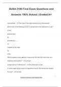BUSA 2106 Final Exam Questions and Answers 100&percnt; Solved &vert; Graded A&plus;