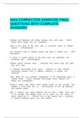 ISSA CORRECTIVE EXERCISE FINAL QUESTIONS WITH COMPLETE ANSWERS