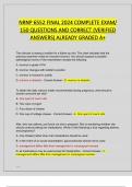 NRNP 6552 FINAL 2024 COMPLETE EXAM&sol;  150 QUESTIONS AND CORRECT &lpar;VERIFIED  ANSWERS&rpar; ALREADY GRADED A&plus;