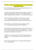 PSI Life&comma; Accident&comma; and Health Insurance Practice Questions with verified answers