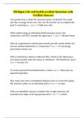 Michigan Life and health accident Questions with Verified Answers
