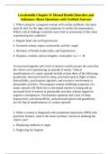 Lowdermilk Chapter 31 Mental Health Disorders and Substance Abuse Questions with Verified Answers