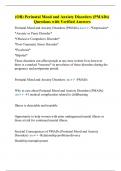 &lpar;OB&rpar; Perinatal Mood and Anxiety Disorders &lpar;PMADs&rpar; Questions with Verified Answers