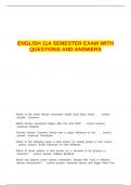 ENGLISH 11A SEMESTER EXAM WITH QUESTIONS AND ANSWERS&period;