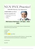 PAX Science NLN Exam &sol; 270 Q&A &sol; 2024-2025&period;  