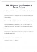 Phil 106 Midterm Exam Questions &  Correct Answers