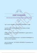 OSMT EXAM 2025 WITH GUARANTEED ACCURATE ANSWERS &vert;VERIFIED