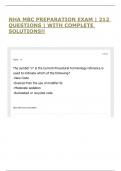 NHA MBC PREPARATION EXAM &vert; 212 QUESTIONS &vert; WITH COMPLETE SOLUTIONS&excl;&excl;