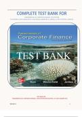 COMPLETE TEST BANK FOR FUNDAMENTALS OF CORPORATE FINANCE 13TH EDITION BY STEPHEN A&period; ROSS RANDOLPH W&period; WESTERFIELD BRADFORD D&period; JORDAN &vert;&vert;LATEST EDITION &vert;&vert;VERIFIED