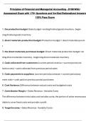 2025&sol;2026 Principles of Financial and Managerial Accounting - D196 WGU  Assessment Exam with 175&plus; Questions and Verified Rationalized Answers  100&percnt; Pass Score 