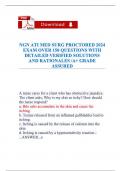NGN ATI MED SURG PROCTORED 2024 EXAM OVER 150 QUESTIONS WITH DETAILED VERIFIED SOLUTIONS AND RATIONALES &sol;A&plus; GRADE ASSURED