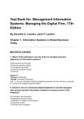 Management Information Systems Managing the Digital Firm 17th Edition Laudon Test Bank Complete Chapters Study Guide 2026