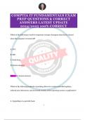 COMPTIA IT FUNDAMENTALS EXAM PREP QUESTIONS & CORRECT ANSWERS LATEST UPDATE 2024&sol;2025 100&percnt; CORRECT