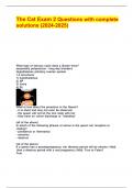 The Cat Exam 2 Questions with complete solutions&period;