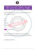 COMPTIA IT FUNDAMENTALS EXAM PREP QUESTIONS & CORRECT ANSWERS LATEST UPDATE 2024&sol;2025 100&percnt; CORRECT