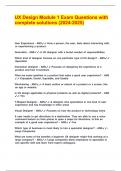 UX Design Module 1 Exam Questions with complete solutions &lpar;2024-2025&rpar;&period;