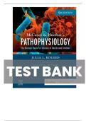 Test Bank For Pathophysiology The Biological Basis for Disease in Adults and Children 9th Edition By McCance&comma; Huether &lpar;exam test with correct answers&rpar;
