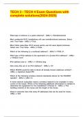 TECH 3 - TECH 4 Exam Questions with complete solutions&lpar;2024-2025&rpar;&period;