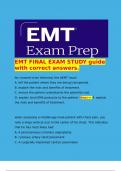    EMT FINAL EXAM STUDY guide with correct answers&period;  