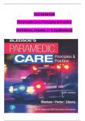TEST BANK FOR Paramedic Care&colon; Principles & Practice 6th Edition&comma; Volume&period; 1 &ndash; 5&comma; by Bledsoe&comma; Porter & Cherry &vert; DETAILED ANSWERS &vert; EXPERT VERIFIED FOR GUARANTEED PASS A&plus;&vert; LATEST UPDATE