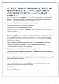 ATI NUTRITION PROCTORED 2019 &sol; NUTRITION ATI  PROCTORED 2019 EXAM LATEST 300 QUESTIONS  AND CORRECT &lpar;VERIFIED ANSWERS&rpar; &vert;ALREADY GRADED A&plus;  