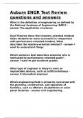 Auburn ENGR Test Review questions and answers