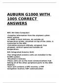 AUBURN G1000 WITH 100&percnt;CORRECT ANSWERS