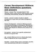 Career Development Midterm Basic Definitions questions and answers&period;