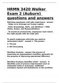 HRMN 3420 Walker Exam 2 &lpar;Auburn&rpar; questions and answers