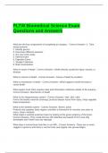 PLTW Biomedical Science Exam Questions and Answers