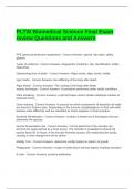 PLTW Biomedical Science Final Exam review Questions and Answers