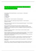 PLTW Biomedical Science Semester 1 Final Review Exam 2025 Questions and Answers