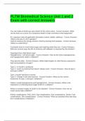 PLTW Biomedical Science Unit 1 and 2 Exam with correct Answers