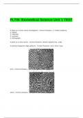 PLTW Biomedical Science Unit 1 TEST 100&percnt; Correct