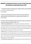 2025&sol;2026 D096 WGU- Fundamentals of Diverse Learners Practice Exam Guide  with Questions and elaborated Answers 100&percnt;