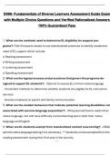 D096- Fundamentals of Diverse Learners Assessment Guide Exam  with Multiple Choice Questions and Verified Rationalized Answers  100&percnt; Guaranteed Pass 2025&sol;2026