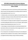 D072 WGU Fundamentals for Success in Business  Pre- Assessment Exam with 70 Questions and Verified Answers  100&percnt; A&plus; Graded  2025&sol;2026