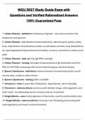 2025&sol;2026 WGU D027 Study Guide Exam with  Questions and Verified Rationalized Answers  100&percnt; Guaranteed Pass 