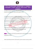 CPA EXAM REG QUESTIONS & CORRECT ANSWERS LATEST UPDATE 2024&sol;2025 100&percnt;  CORRECT