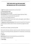 2025&sol;2026 D027 patho pharm wgu test exam guide  with Questions and 100&percnt; correct answers 