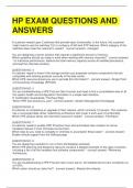 HP EXAM QUESTIONS AND ANSWERS