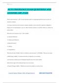 AUTO INSURANCE BUNDLED EXAMS QUESTIONS ANS ANSWERS 100&percnt; PASS&comma; GUARANTEED