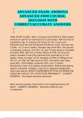 ADVANCED EXAM&colon; AWHONN ADVANCED FHM COURSE&comma; 2025&sol;2026 WITH CORRECT&sol;ACCURATE ANSWERS