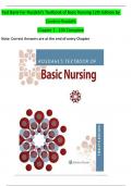 Test Bank For Rosdahl's Textbook of Basic Nursing 12th Edition by Caroline Rosdahl Chapter 1 - 103 Complete   &num;Nursing