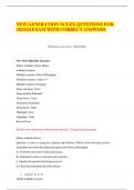NEW GENERATION NCLEX QUESTIONS FOR 2023&sol;24 EXAM WITH CORRECT ANSWERS&period;
