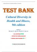 Test Bank For Cultural Diversity in Health and Illness 9th Edition By Rachel Spector, Chapters 1-14